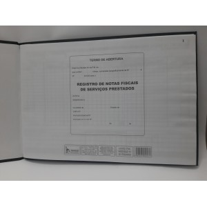 TERMO DE ABERTURA - Registro de Notas Fiscais de Serviços Prestados - 50 fl TAMOIO