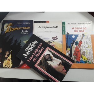 KIT 4 LIVROS O AVIAO FANTASMA/ O CORACAO ROUBADO/ O GRITO DO HIP HOP/ UMA LAGRIMA DE MULHER